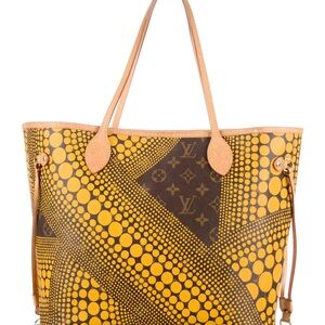 Louis Vuitton Yayoi Kusama Yellow Wave Neverfull Tote Bag MM Limited Edition